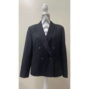 Women's black Pendleton blazer size petite 12, four button FS Benfits Charity